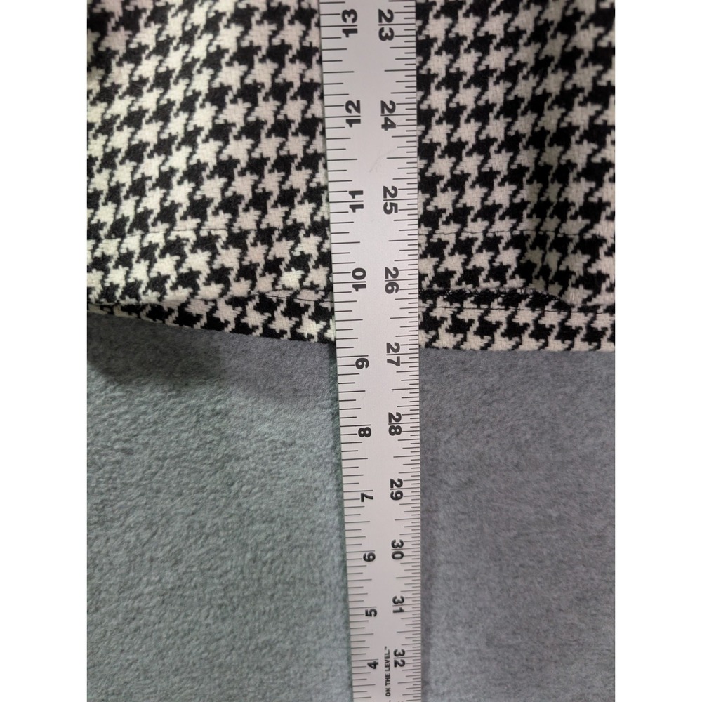 Simplee Houndstooth Blazer Jacket Women's Medium Black White Career Core - Picture 5 of 10